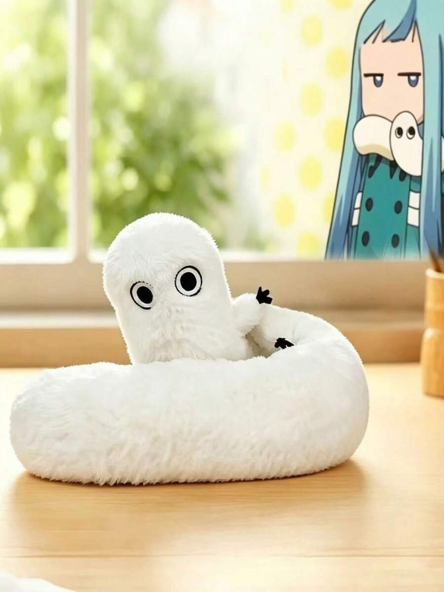 35cm 13 77in Brushbuddy Plush Witch Hat Studio Plush Doll White Worm Stuffed Animal Plush Doll Children s Birthday Party