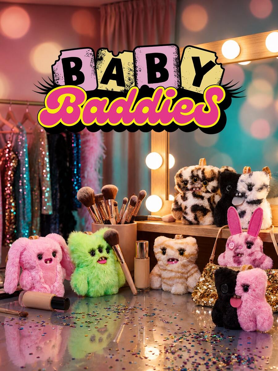 ZURU Fuggler Mini Baby Baddies Series 1 - 5-Inch Plush Keychain Blind Box, Ugly 