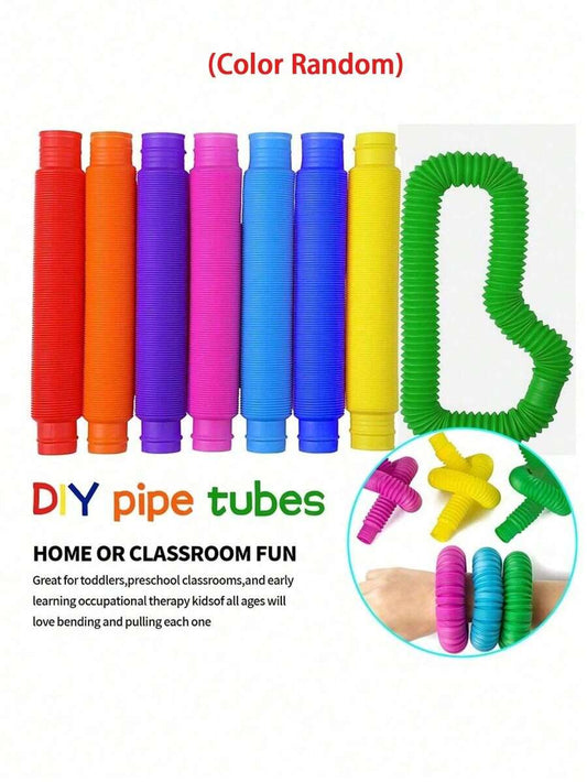 10pcs Pop Tubes Sensory Toys Perfect For Developing Fine Motor Skills ADHD Autism And Preschool Boys Girls Christmas And