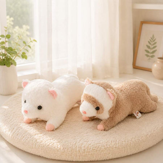 1pc Realistic Prone Position Anglo Ferret Plush Doll Soft Plush Stuffed Animal Cute Ferret Doll Home Decor Photography P