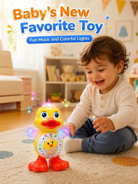Light-Up Sound Moving Walking Dancing Electric Duck Toy, Toddler Birthday Gift, Glowing Toy – Bumble & Bear kids toy