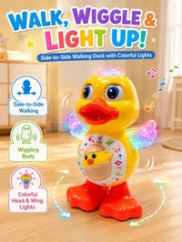 Light-Up Sound Moving Walking Dancing Electric Duck Toy, Toddler Birthday Gift, Glowing Toy – Bumble & Bear kids toy