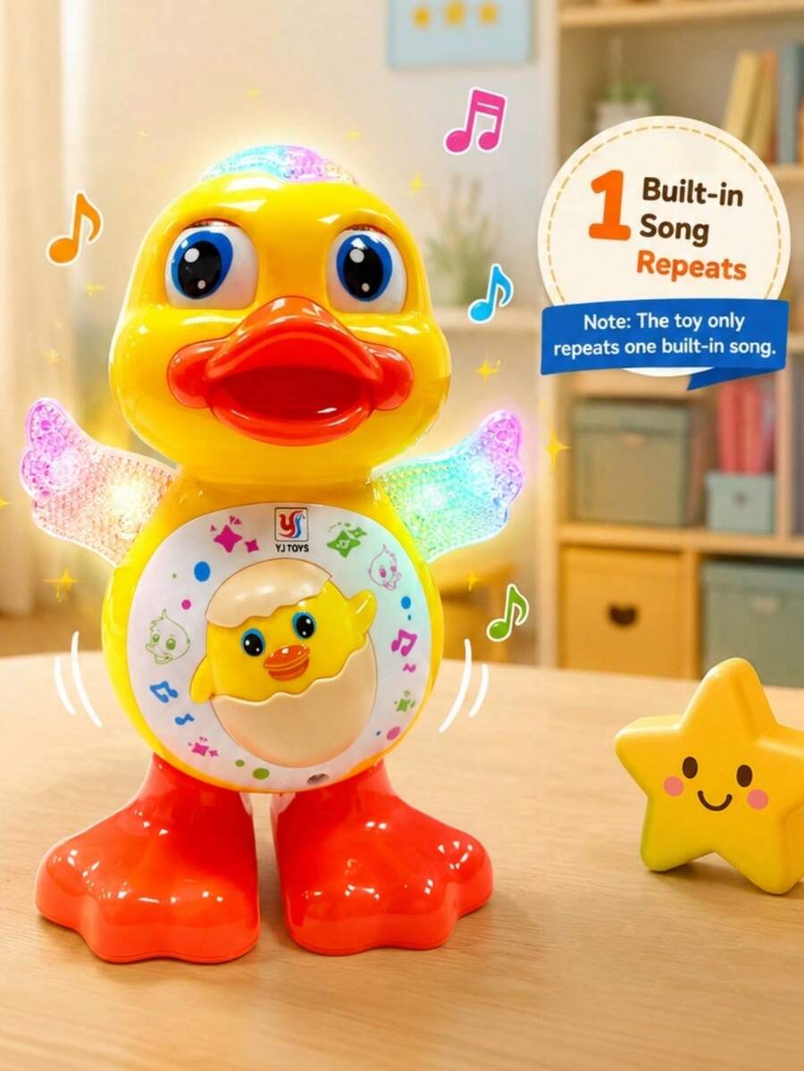Light-Up Sound Moving Walking Dancing Electric Duck Toy, Toddler Birthday Gift, Glowing Toy – Bumble & Bear kids toy
