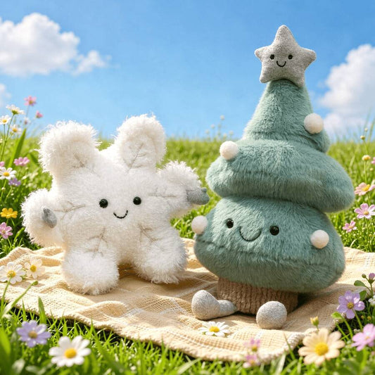 Cute Christmas Doll Plush - Snowflake and Christmas Tree Holiday Decoration