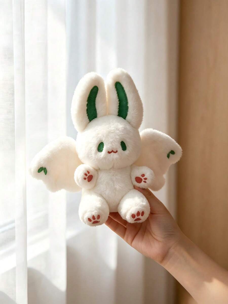 Easter Bat Rabbit Plush Doll Pillow, Soft Stuffed Bunny, Girls Birthday Gift, Halloween Bat Decoration, Home Decor, Part