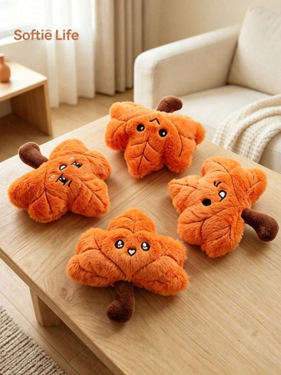 Cute Plush Maple Leaf Toys Adorable Healing Stuffed Dolls Ins Style Bedroom Decor Great Gift For Women Girls Friends Bes