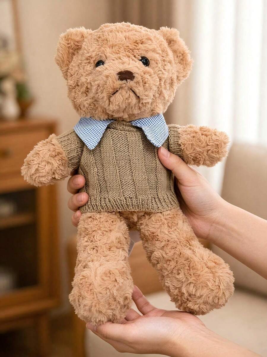 Teddy Bear Plush Doll 30/40/50cm - Soft and Skin-Friendly, Christmas Shirt Colla