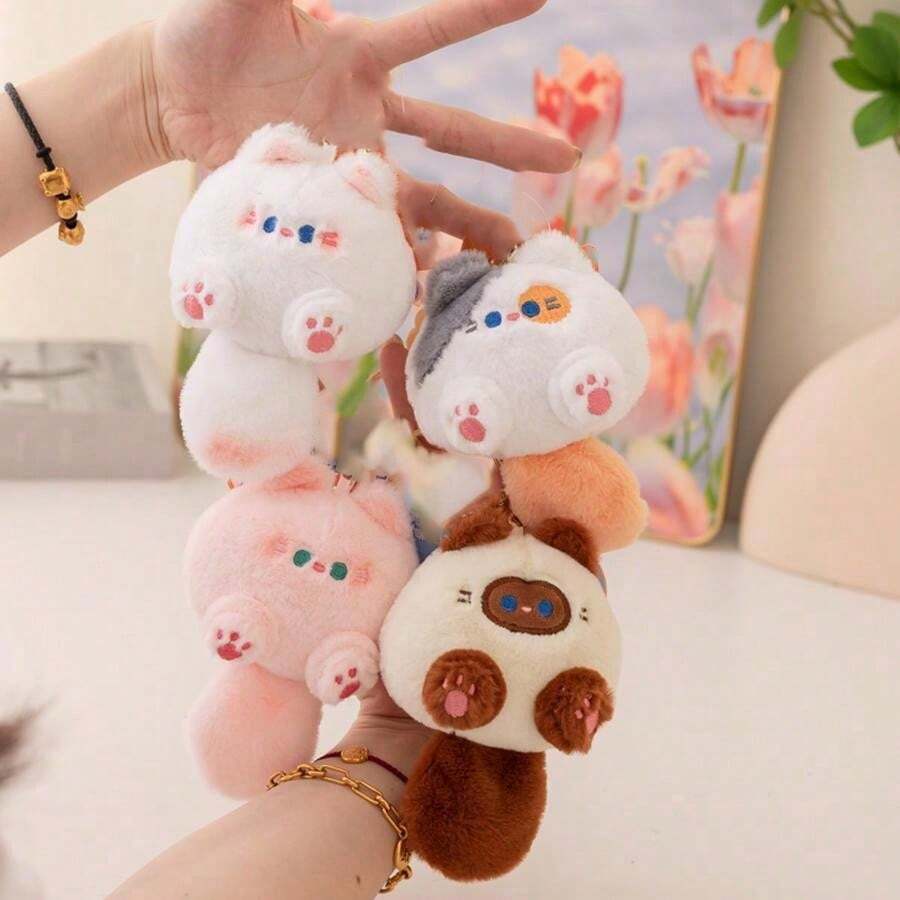 1pc Cat Bun Plush Pendant Stuffed Animal Keychain Bag Charm – Bumble & Bear kids toy