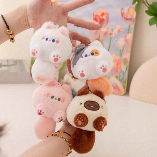 1pc Cat Bun Plush Pendant Stuffed Animal Keychain Bag Charm – Bumble & Bear kids toy