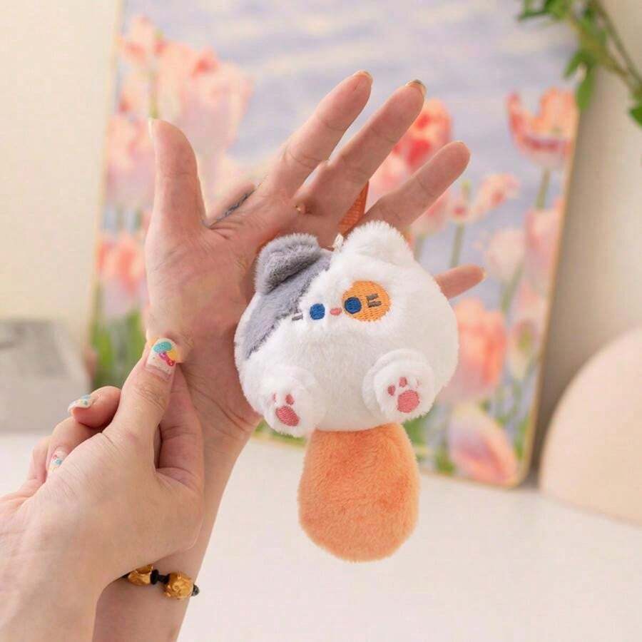 1pc Cat Bun Plush Pendant Stuffed Animal Keychain Bag Charm – Bumble & Bear kids toy