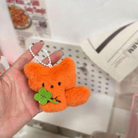 Cute Four-Leaf Clover Little Fox Plush Pendant, Plush Doll Keychain, Backpack Charm, Healing Plush Doll – Bumble & Bear