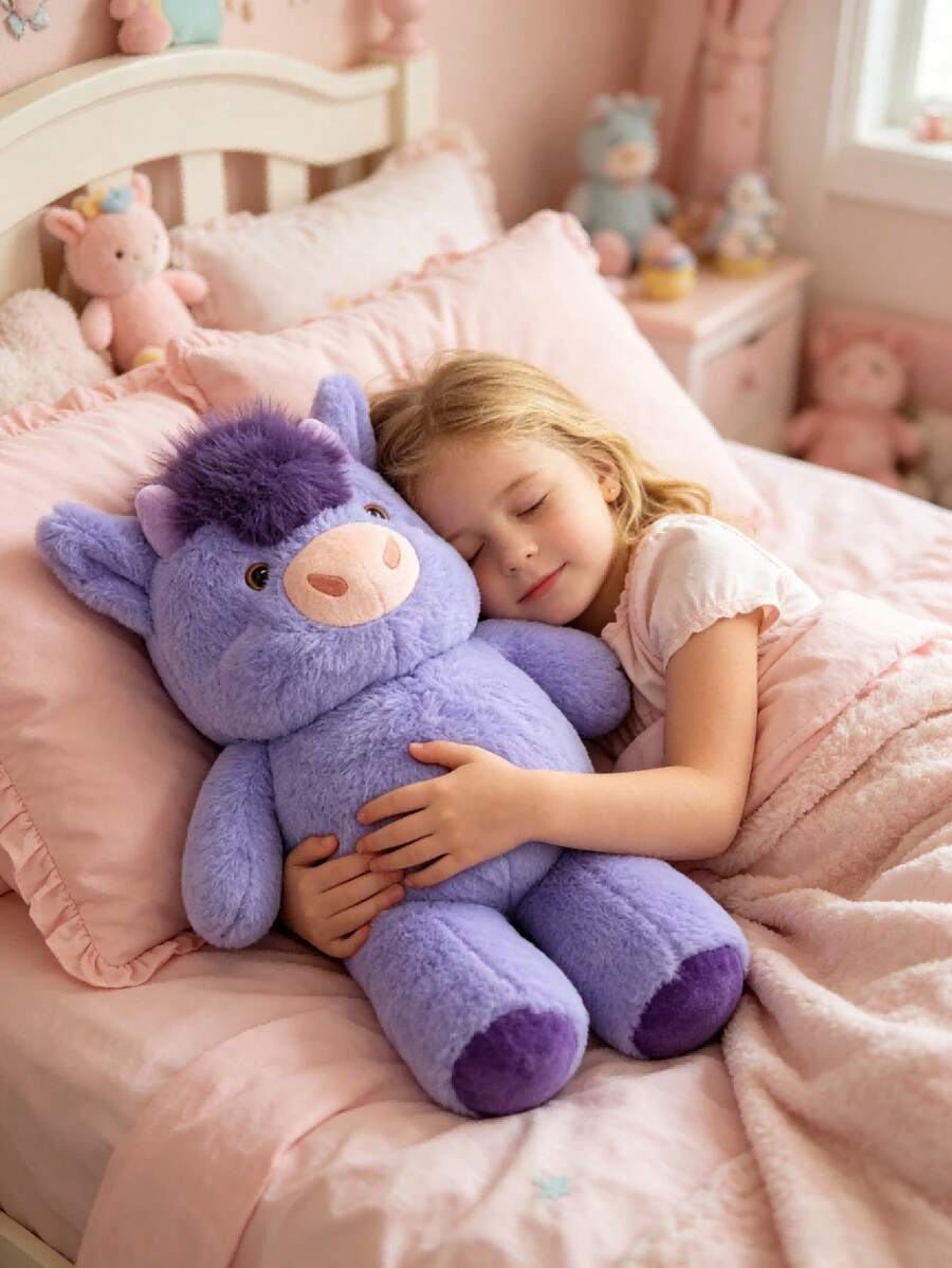 Running Pig and Highland Cow Plush Doll - Soothing Fluffy Sleep Companion Pillow